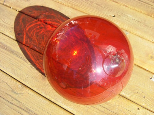 Glass Fishing Float in Red 10