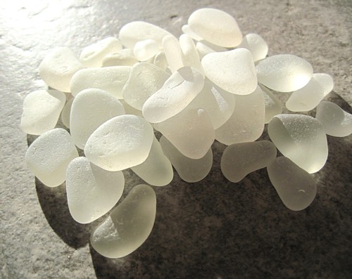 White Jewelry Sea Glass