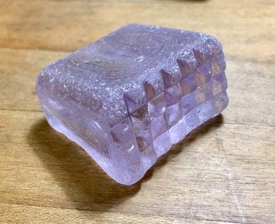 Square Lavendar Beach Glass