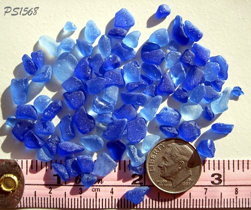 Cobalt cornflower blue craft sea glass