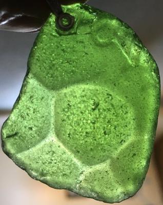 Green Bumpy Beach Glass