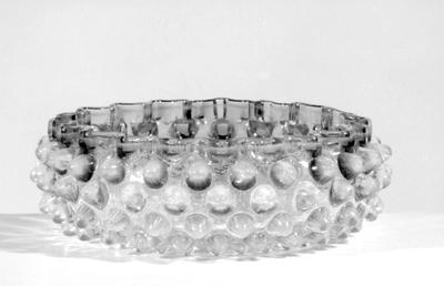 Clear hobnail glass bowl, possibly