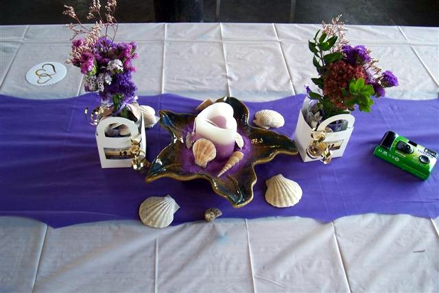 The Sea Glass Theme Table Decor